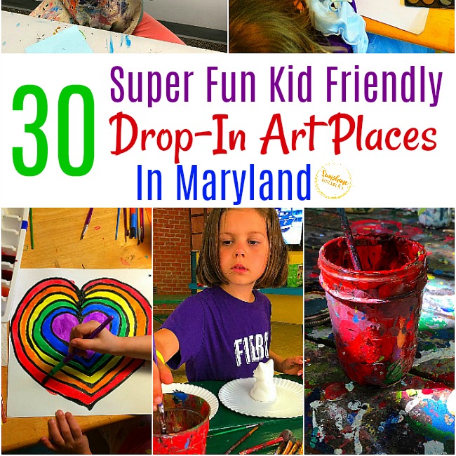 kid friendly drop in art places in Maryland