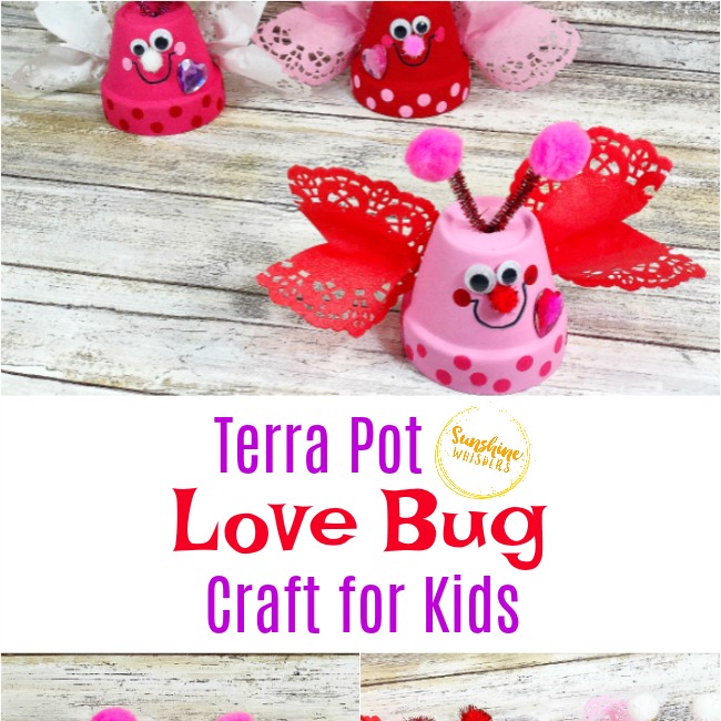 Dollar Store Clay Pot Love Bugs Craft For Kids