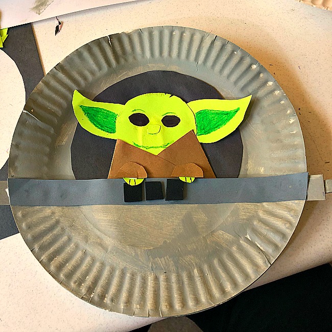 Baby Yoda Paper Plate Craft for Kids