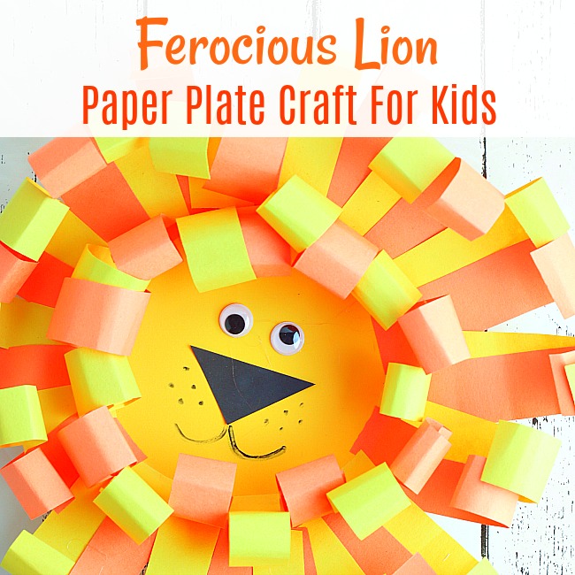 Lion Paper Plate Craft For Kids