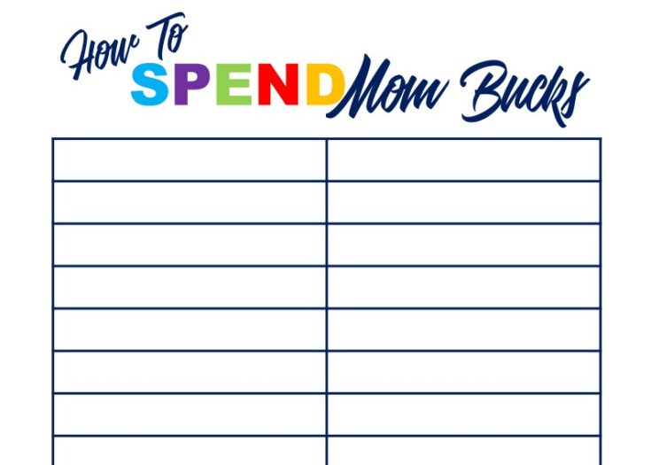 Mom Bucks Reward System Printable Pack - Sunshine Whispers