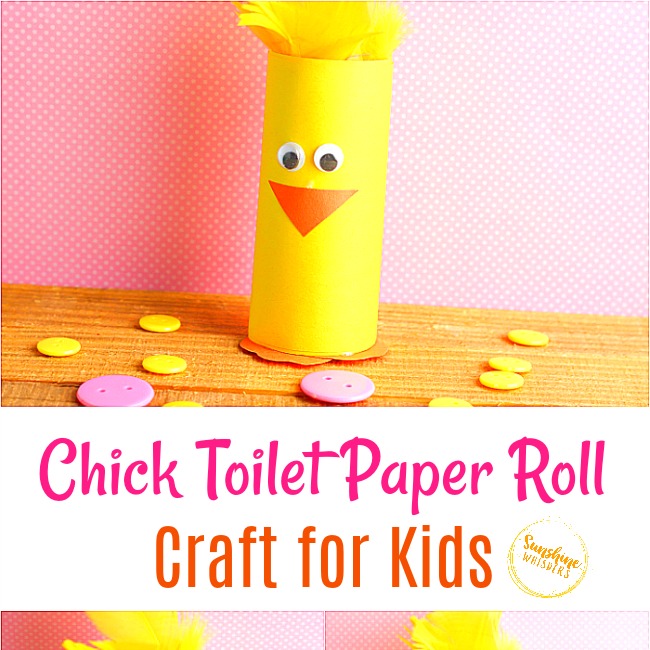 Chick Toilet Paper Roll Craft For Kids