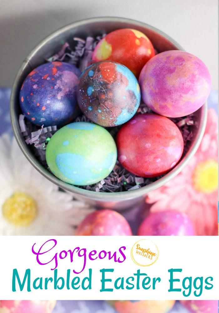 marbled easter eggs