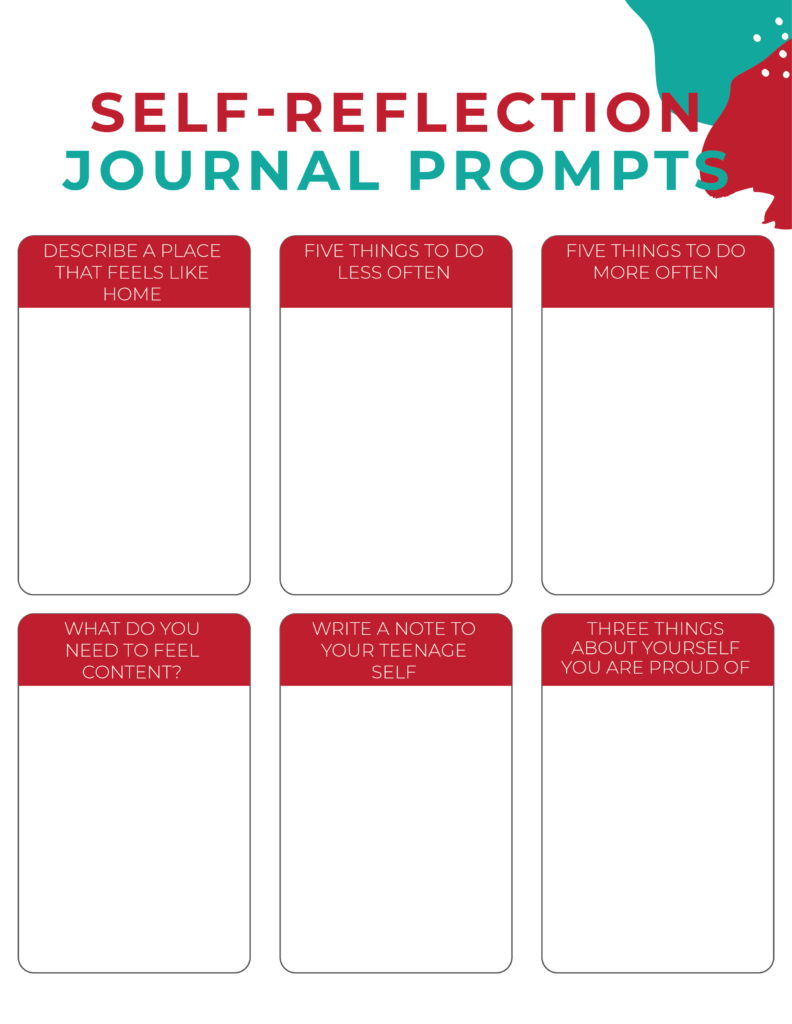 self care and mindfulness journal printable pack