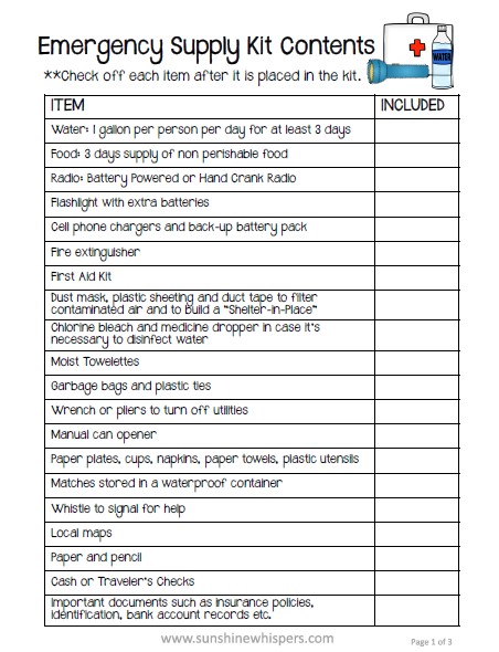 How To Make A Family Emergency Plan with FREE Printable Checklist 