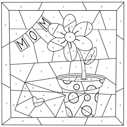 Mother's Day Color By Number FREE Printable Coloring Pages