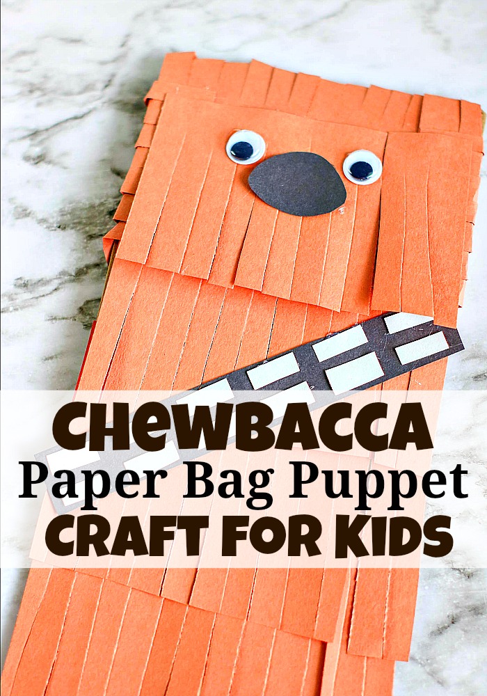 Chewbacca Paper Bag Puppet Craft for Kids