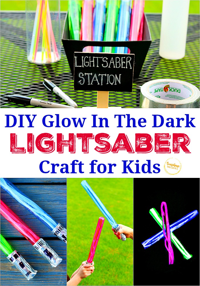 DIY Glow In The Dark Lightsaber Craft For Kids