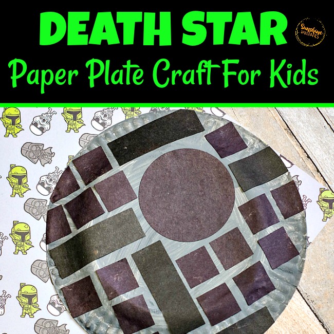 Death Star Paper Plate Craft For Kids