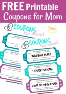 FREE Printable Coupons For Mom - Sunshine Whispers