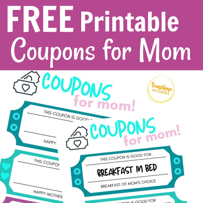 free printable coupons for mom