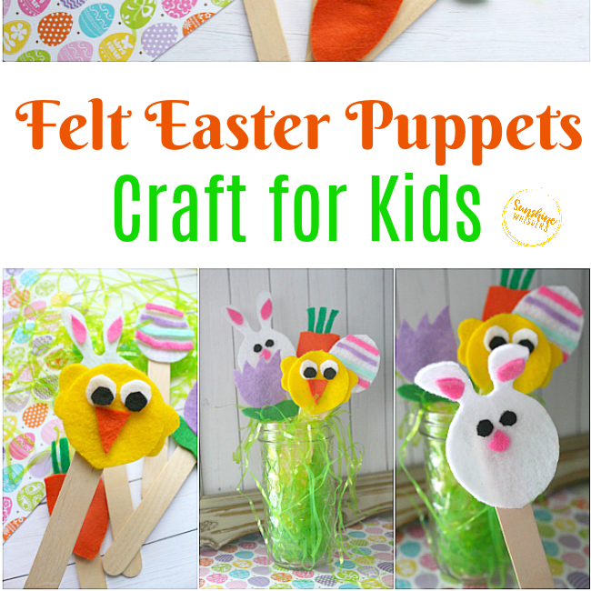 Easy Felt Easter Puppets Craft For Kids