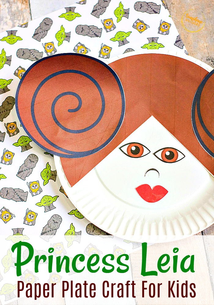 Princess Leia Paper Plate Craft for Kids