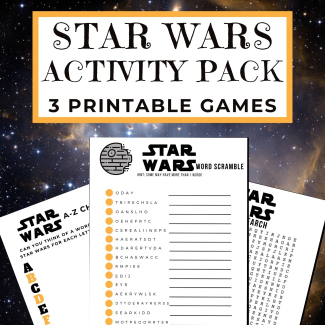 Star Wars Activity Pack For Kids (FREE Printable)
