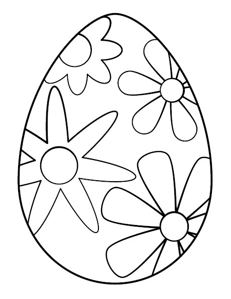 free printable easter egg template and coloring pages