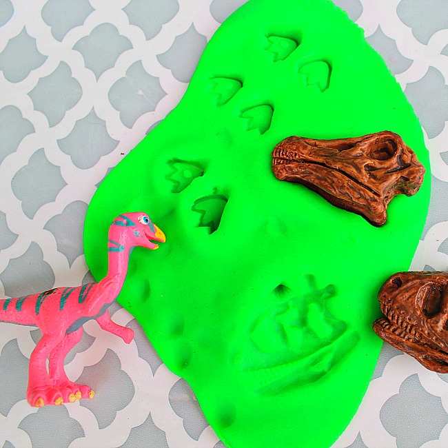 Dinosaur Fossil Playdough Activity 