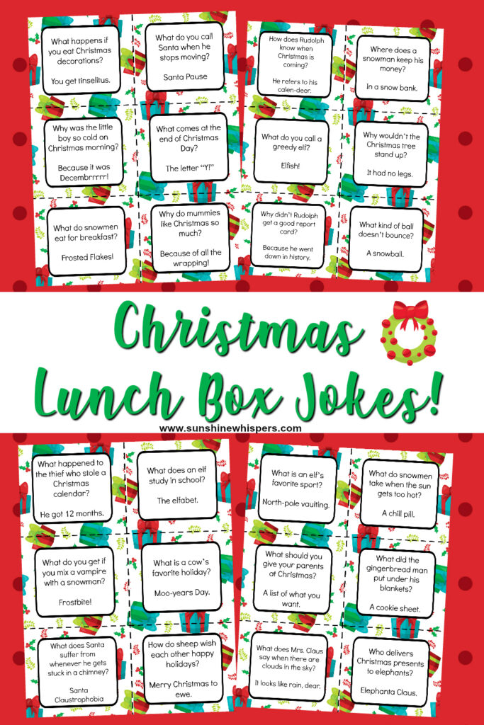 christmas lunchbox notes