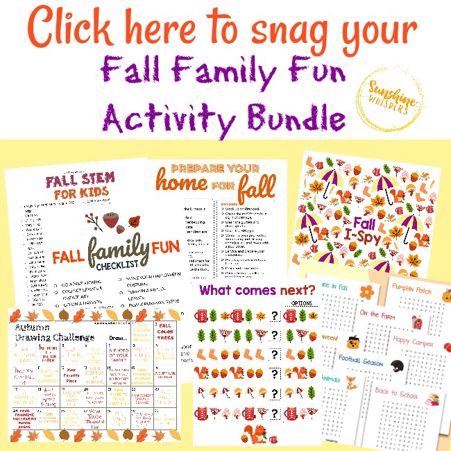 fall family fun activity bundle