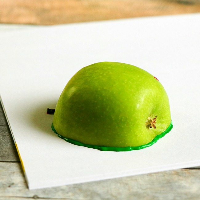 apple stamping craft