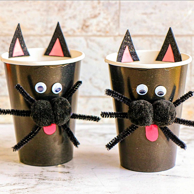black cat cup craft