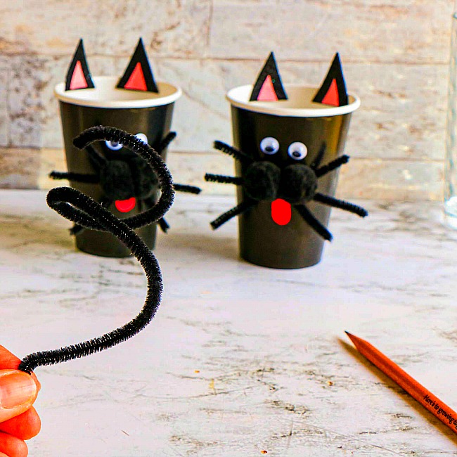 black cat cup craft