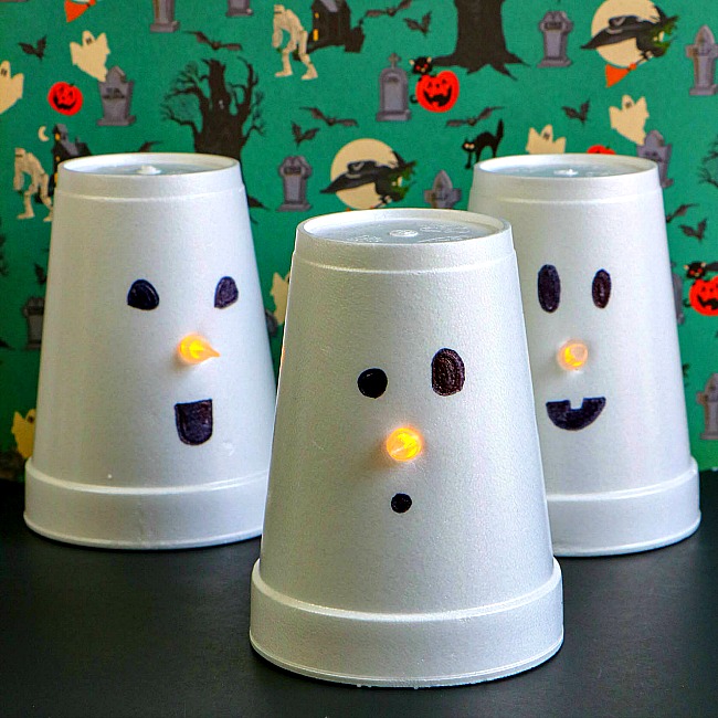 ghost cup craft for kids