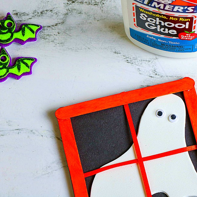 haunted window ghost popsicle stick craft