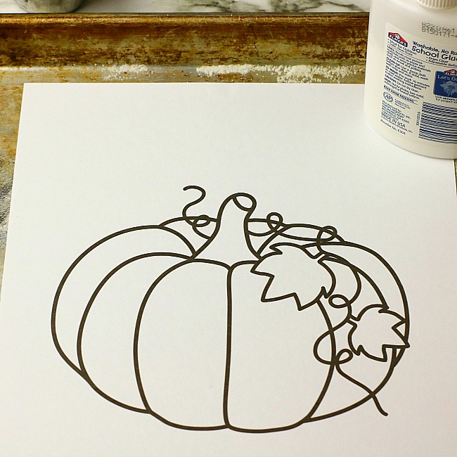 pumpkin salt painting craft for kids 