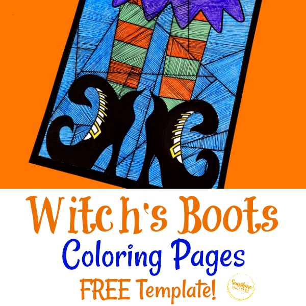 Witch's Boots Coloring Pages