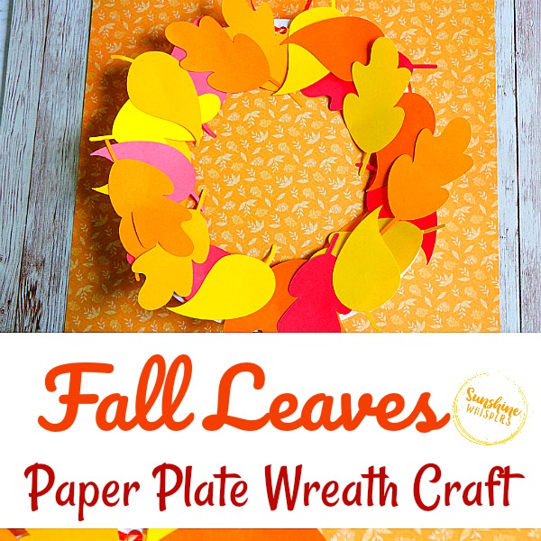 Fall Leaves Paper Plate Wreath Craft for Kids