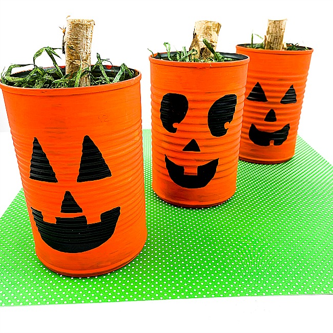 tin can halloween lanterns craft for kids