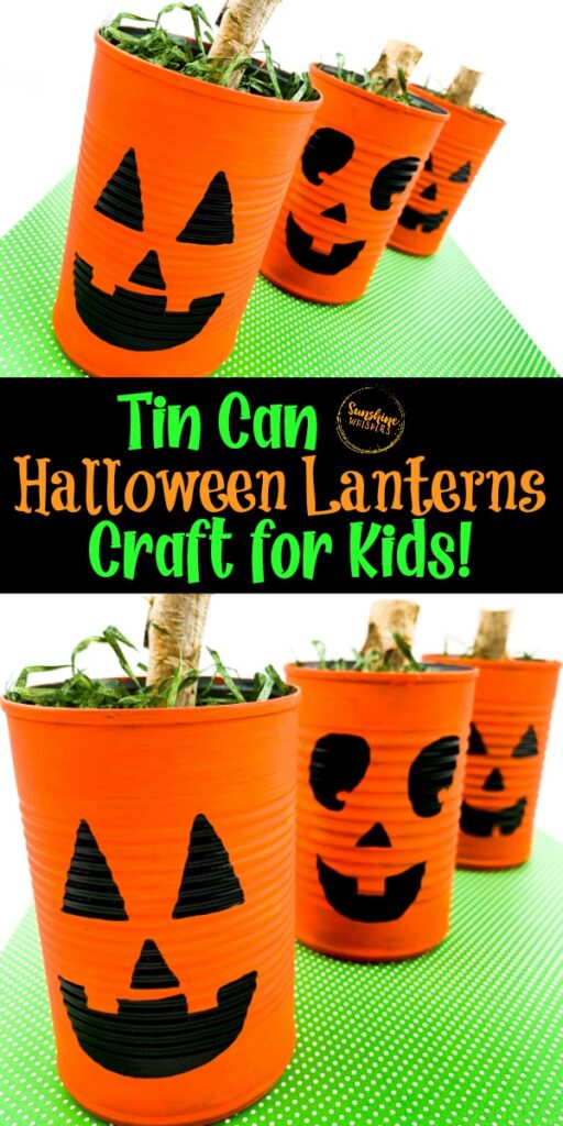 tin can halloween lanterns craft for kids