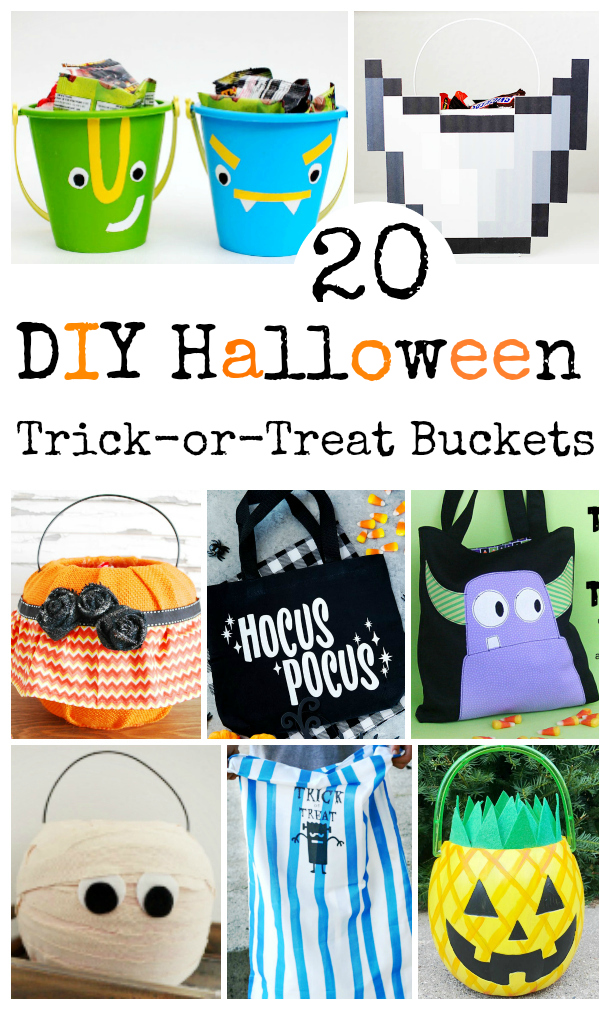 DIY Halloween Trick or Treat Buckets