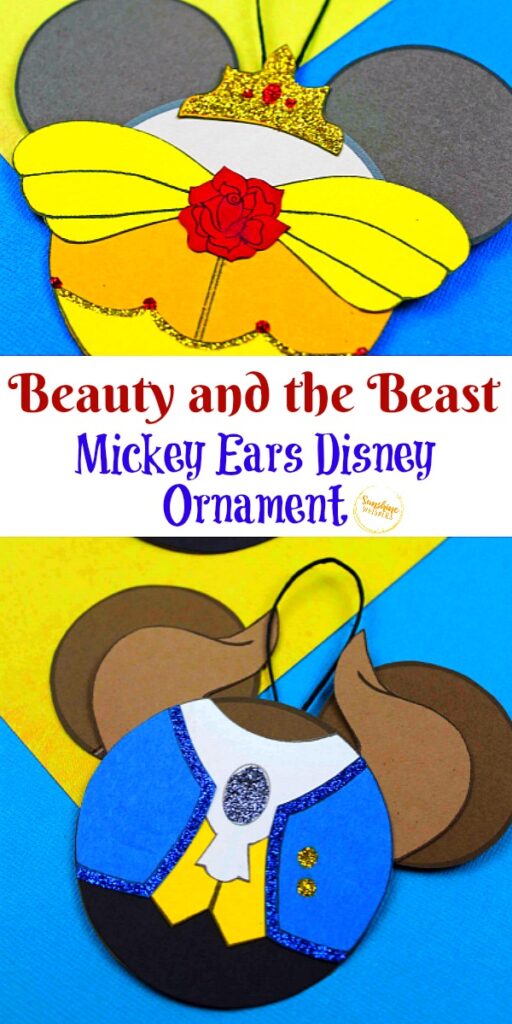 Beauty and the Beast Mickey Ears Disney Ornament Craft