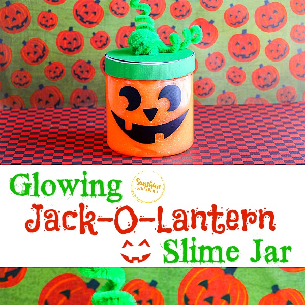 Glowing Jack-O-Lantern Slime Jar