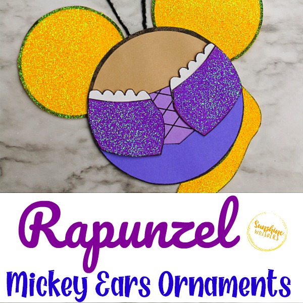 Rapunzel Mickey Ears Disney Ornament Craft