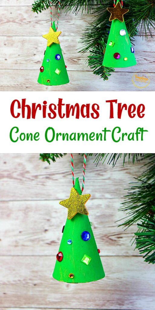 Christmas Tree Cone Ornament Craft