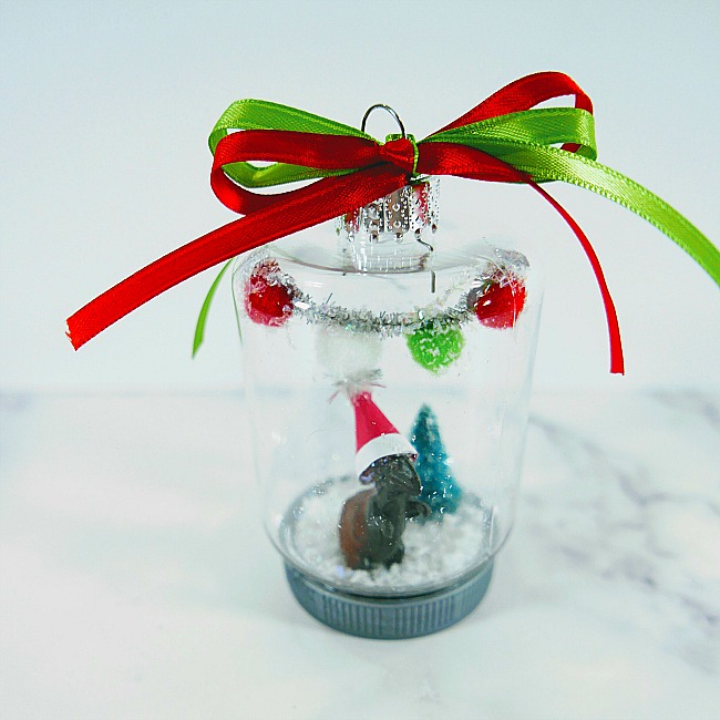dollar tree santa dinosaur ornament craft 