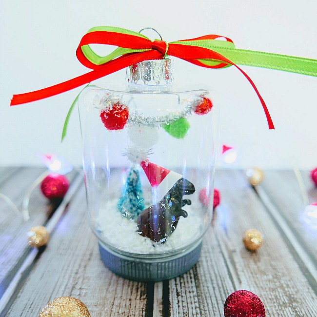 Clear Filled Snowman Ornament Craft For Kids - Sunshine Whispers