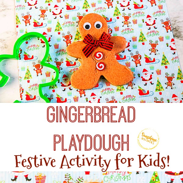 Gingerbread Playdough Activity For Kids