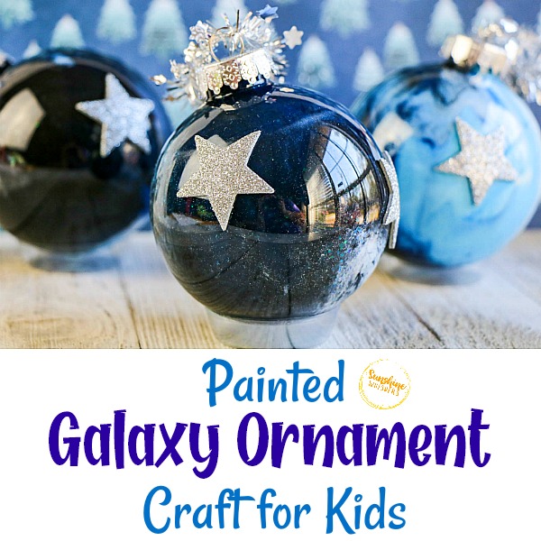 Clear Painted Galaxy Ornament Craft