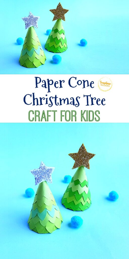 paper cone christmas tree craft
