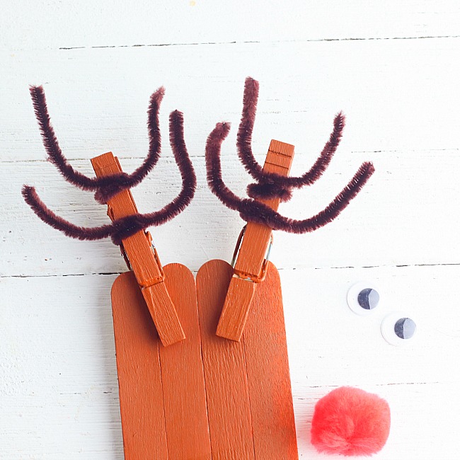 reindeer craft stick ornament craft