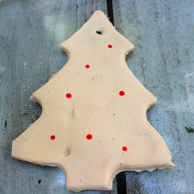 salt dough christmas tree ornament craft
