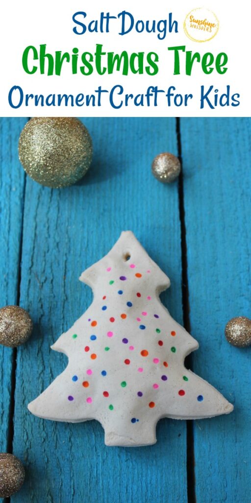 Salt Dough Christmas Tree Ornament Craft For Kids - Sunshine Whispers