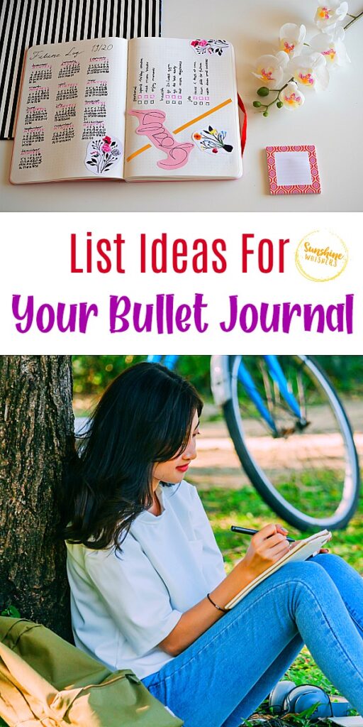 list ideas for your bullet journal