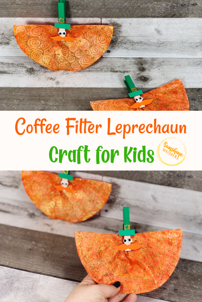 Coffee Filter Leprechaun Craft