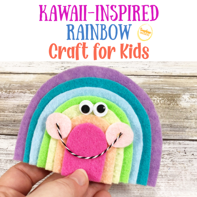 Kawaii-Inspired Rainbow Craft For Kids