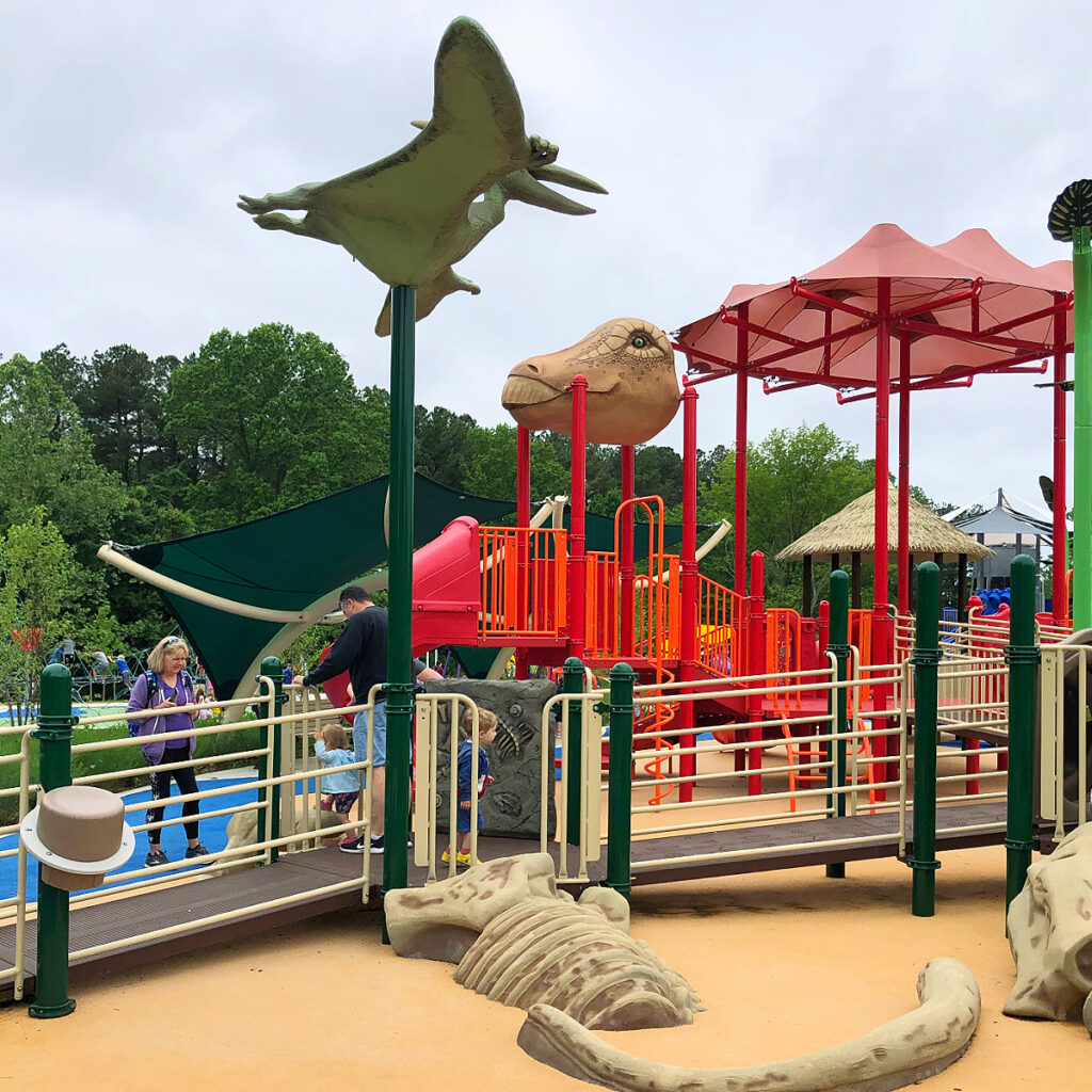 Dino area of blandair regional park north playground