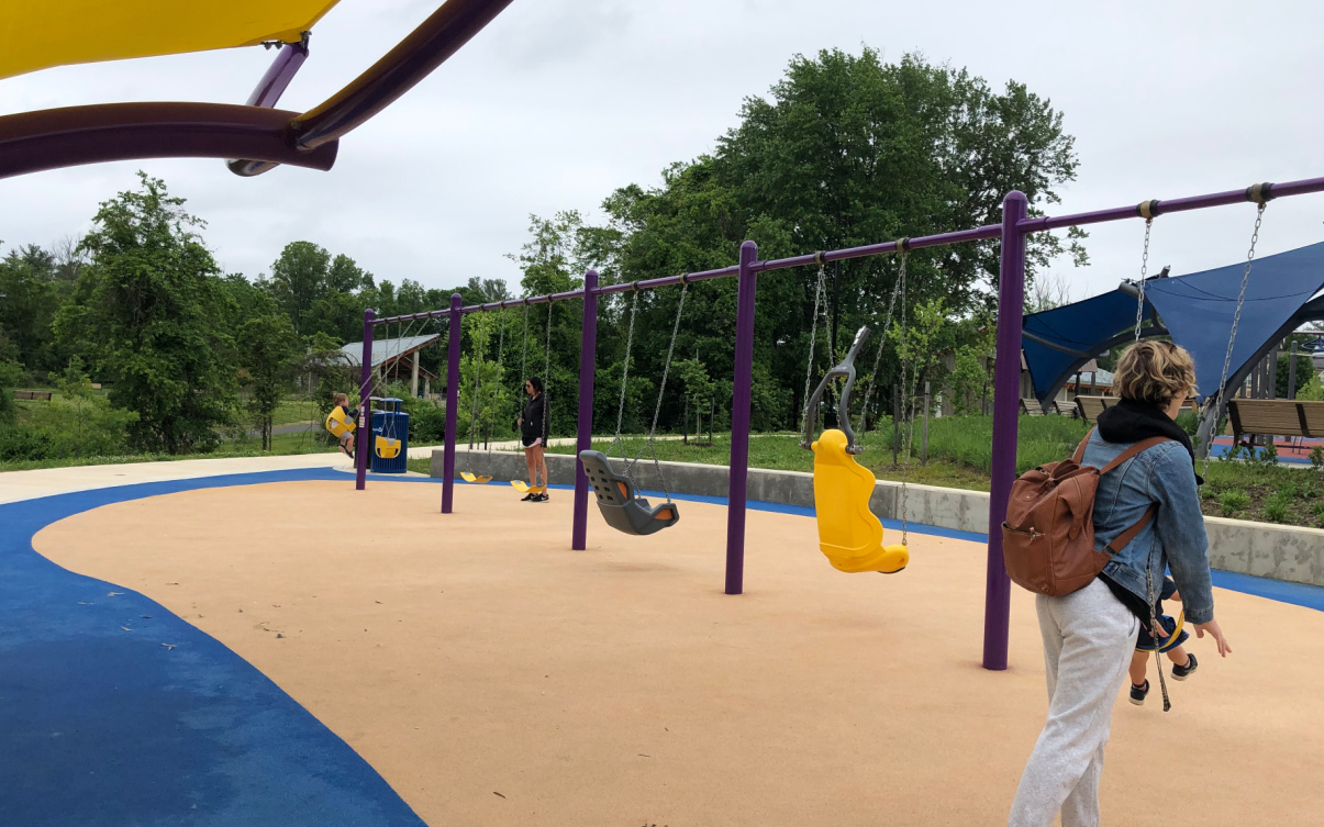 swings at blandair regional park playground